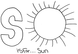 Letter S coloring page